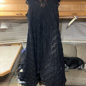 Torrid Black Asymmetrical Lace Dress